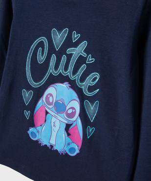 Tee-shirt manches longues imprimé fille - Stitch vue2 - LILO & STITCH - GEMO
