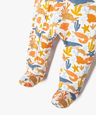 Pyjama ouverture devant zippée en molleton doux bébé vue2 - GEMO 4G BEBE - GEMO