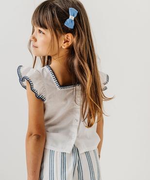 Chemise avec manches à volants fille vue1 - GEMO (ENFANT) - GEMO