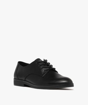 Derbies femme unis à lacets ronds style classique vue3 - GEMO (CASUAL) - GEMO