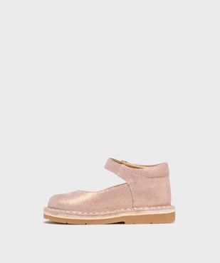 Babies en cuir pailleté bébé fille - Na! vue3 - NA! - GEMO
