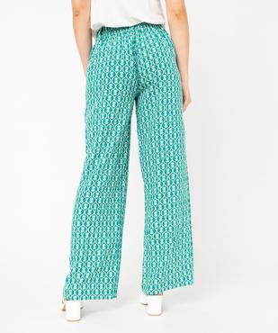 Pantalon fluide imprimé coupe large femme vue3 - GEMO 4G FEMME - GEMO