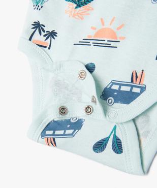 Bodies sans manches à motifs estivaux bébé garçon (lot de 3) vue4 - GEMO 4G BEBE - GEMO