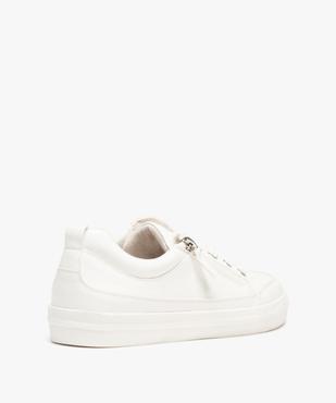 Baskets femme unies à lacets et zip motif croco vue4 - GEMO (SPORTSWR) - GEMO