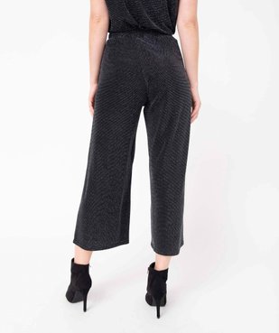 Pantacourt femme en maille scintillante vue3 - GEMO(FEMME PAP) - GEMO