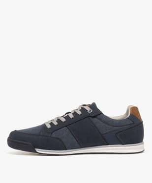 Baskets basses en toile à semelle fine homme vue4 - URBAN STEPS - GEMO