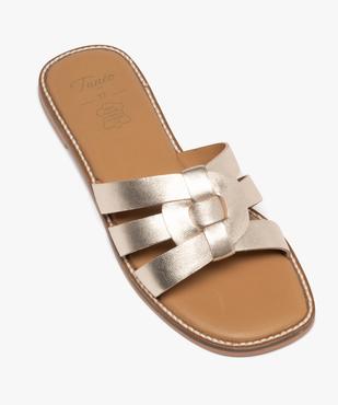 Sandales mules avec brides croisées en cuir femme - Tanéo vue5 - TANEO GEMO FOR GOOD - GEMO
