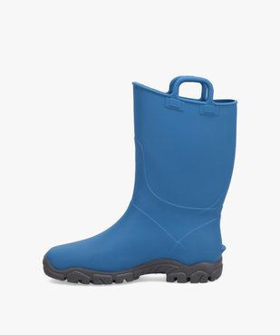 Bottes de pluie garçon dessus uni avec anses - Boatilus vue3 - BOATILUS - GEMO