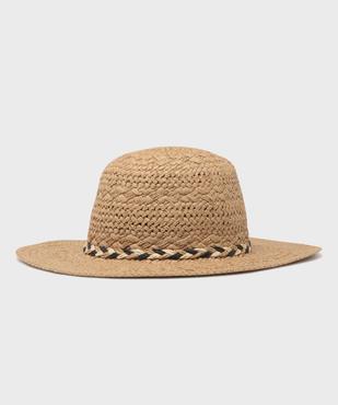 Chapeau capeline en paille de papier tressé femme vue1 - GEMO (ACCESS) - GEMO