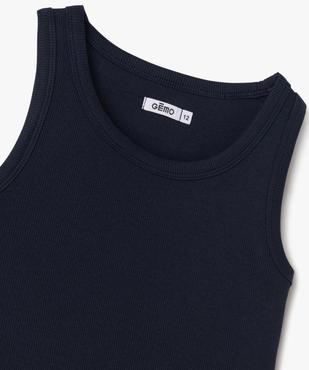 Débardeur en maille côtelée coupe courte fille vue2 - GEMO 4G FILLE - GEMO