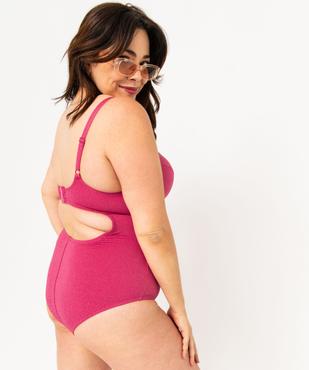 Maillot de bain une pièce scintillant femme grande taille vue3 - GEMO 4G FEMME - GEMO