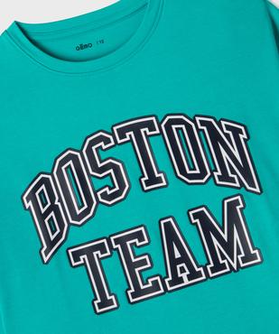 Tee-shirt manches courtes imprimé sportswear garçon vue2 - GEMO (JUNIOR) - GEMO
