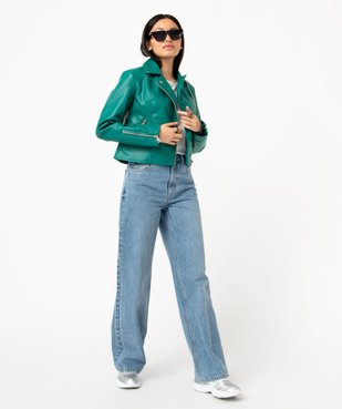 Jean "Wide leg" taille haute coloris délavé femme vue5 - GEMO(FEMME PAP) - GEMO