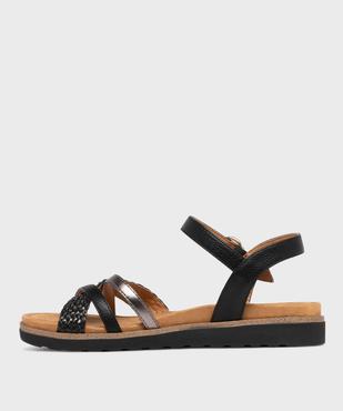 Sandales à talon compensée et brides croisées femme - Valentina Baldano  vue3 - VALENTINA BALDA - GEMO