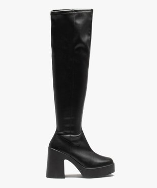 Cuissardes femme unies à talon large  vue1 - GEMO(URBAIN) - GEMO