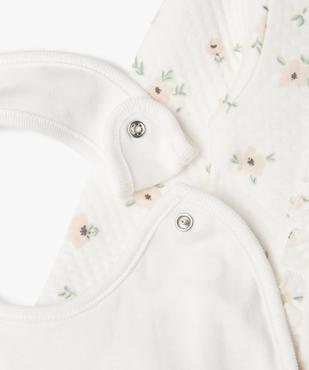Ensemble 3 pièces bébé fille pyjama + body manches longues + bavoir vue2 - GEMO(BB COUCHE) - GEMO