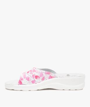 Mules femme confort à talon compensé et bride ajustable vue3 - GEMO (CONFORT) - GEMO