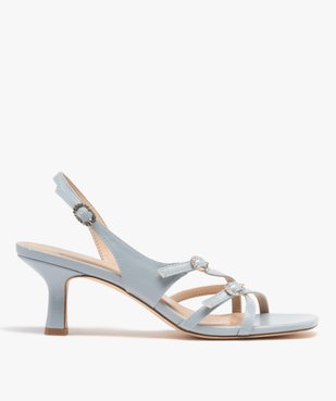Sandales à talon avec brides et boucles en strass femme vue1 - FOLLOW ME - GEMO