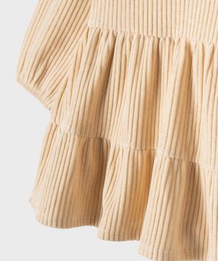 Robe côtelée scintillante bébé fille vue2 - GEMO(BEBE DEBT) - GEMO