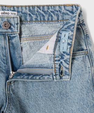 Jean baggy en denim de coton délavé fille vue3 - GEMO (JUNIOR) - GEMO