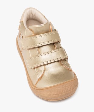 Chaussures premiers pas bébé fille à scratch effet doré avec étoile fantaisie vue5 - GEMO(BEBE DEBT) - GEMO