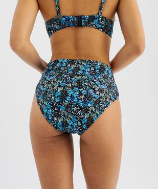Bas de maillot de bain à taille haute imprimé femme vue2 - GEMO (PLAGE) - GEMO