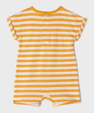Combishort en jersey de coton flammé bébé garçon (lot de 2) vue3 - GEMO 4G BEBE - GEMO