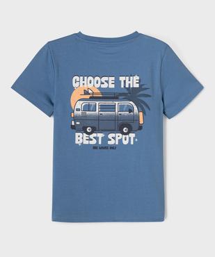 Tee-shirt manches courtes avec motif poitrine et dos garçon vue9 - GEMO 4G GARCON - GEMO