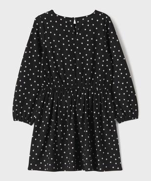 Robe courte à manches longues en maille texturée extensible fille vue3 - GEMO (ENFANT) - GEMO