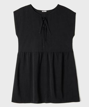 Robe en maille fluide décolleté à nouer femme grande taille vue1 - GEMO (G TAILLE) - GEMO