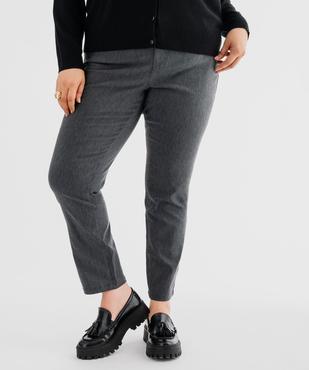 Pantalon regular en viscose stretch femme grande taille vue4 - GEMO (G TAILLE) - GEMO