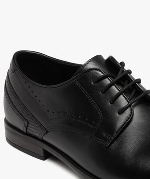 Derbies homme unies dessus en cuir et à lacets ronds vue13 - MARIO BALDANO - GEMO