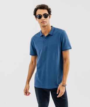 Polo à manches courtes et finitions fantaisie homme vue1 - GEMO 4G HOMME - GEMO