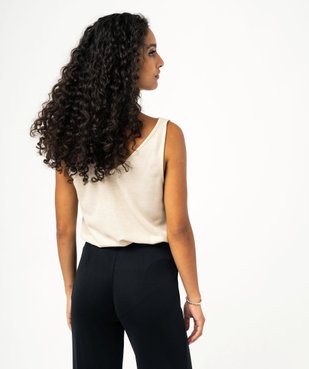 Débardeur col V pailleté femme vue3 - GEMO(FEMME PAP) - GEMO