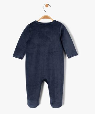 Pyjama en velours imprimé à ouverture devant bébé vue4 - GEMO(BB COUCHE) - GEMO