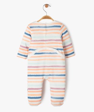 Pyjama dors-bien en coton à rayures bébé garçon vue3 - GEMO 4G BEBE - GEMO