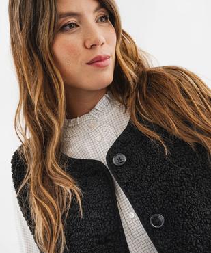 Veste sans manches en sherpa femme vue2 - GEMO 4G FEMME - GEMO