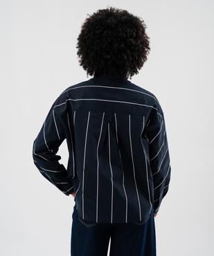 Chemise rayée à col montant pour femme - LuluCastagnette vue3 - LULUCASTAGNETTE - GEMO