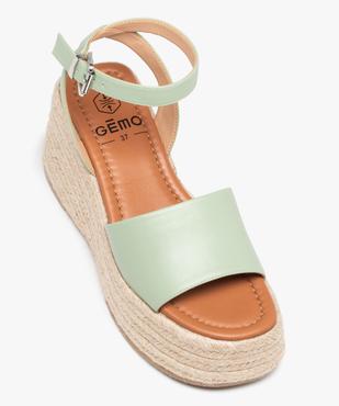 Sandales femme plateforme compensées à brides unies vue6 - GEMO(URBAIN) - GEMO