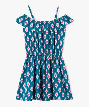 Robe fille imprimée à bretelles et col volanté  vue1 - GEMO (ENFANT) - GEMO