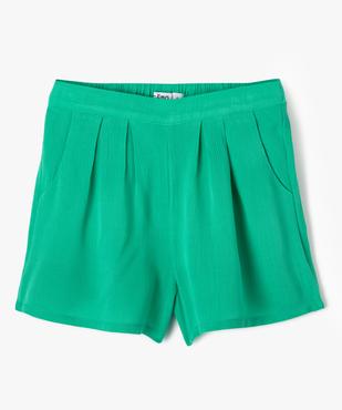 Short ample en viscose froissée fille vue1 - GEMO 4G FILLE - GEMO