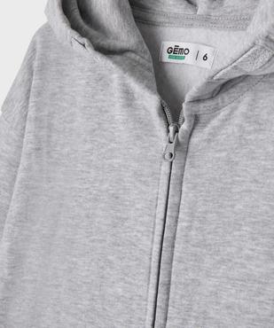 Sweat zippé à capuche garçon vue2 - GEMO (ENFANT) - GEMO