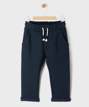 Pantalon en maille avec taille élastique et revers bébé fille vue1 - GEMO 4G BEBE - GEMO