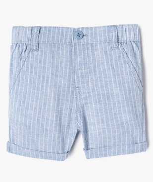 Ensemble 2 pièces en lin chemise + short bébé garçon vue5 - GEMO 4G BEBE - GEMO