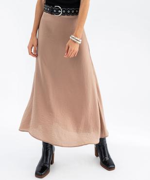 Jupe longue en matière satinée femme vue2 - GEMO 4G FEMME - GEMO