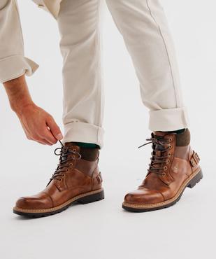 Boots à lacets avec col textile homme - Lee Cooper vue1 - LEE COOPER - GEMO