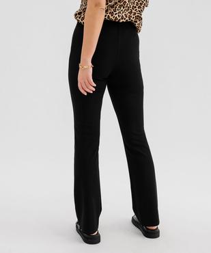 Pantalon droit ajusté en stretch à ceinture élastique femme vue3 - GEMO 4G FEMME - GEMO