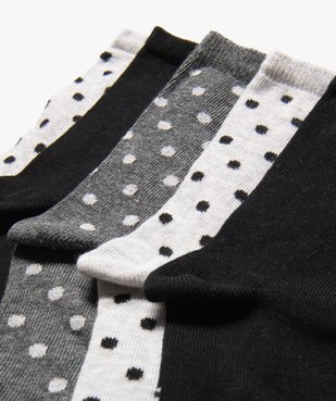 Chaussettes hautes imprimées pois fille (lot de 5) vue2 - GEMO 4G FILLE - GEMO