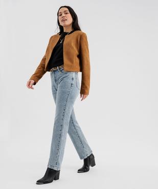 Veste courte en suédine femme vue4 - GEMO(FEMME PAP) - GEMO