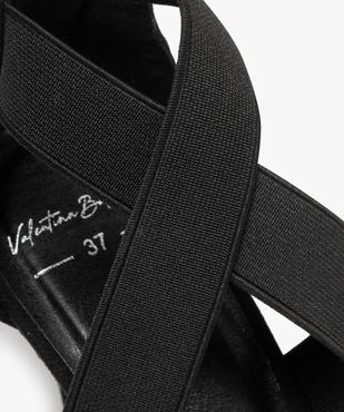 Sandales à talon aiguille en suédine à brides élastiques femme vue6 - VALENTINA BALDA - GEMO